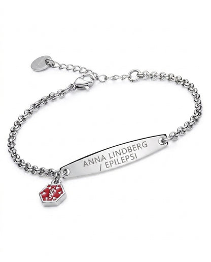 Medicinskt ID-armband - Personlig gravyr