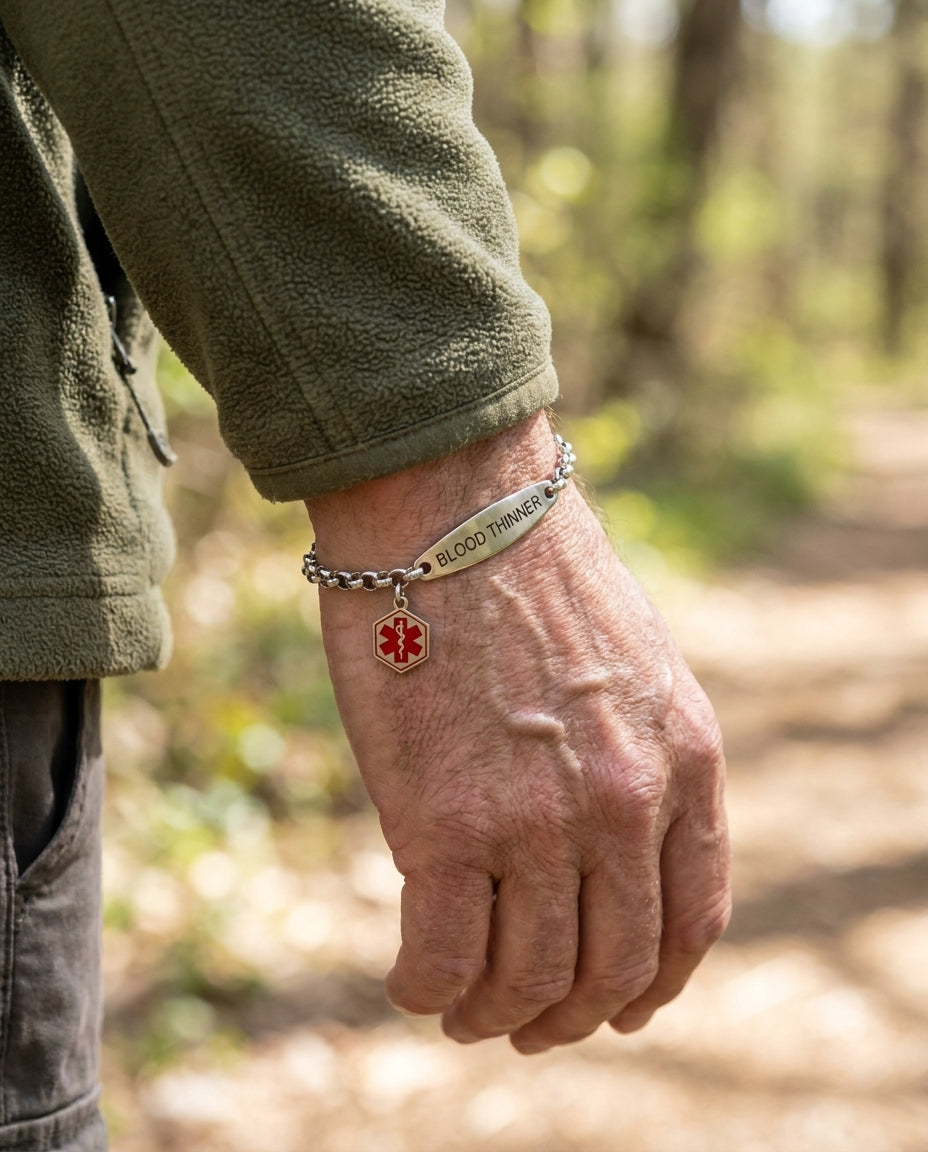Medicinskt ID-armband - Personlig gravyr
