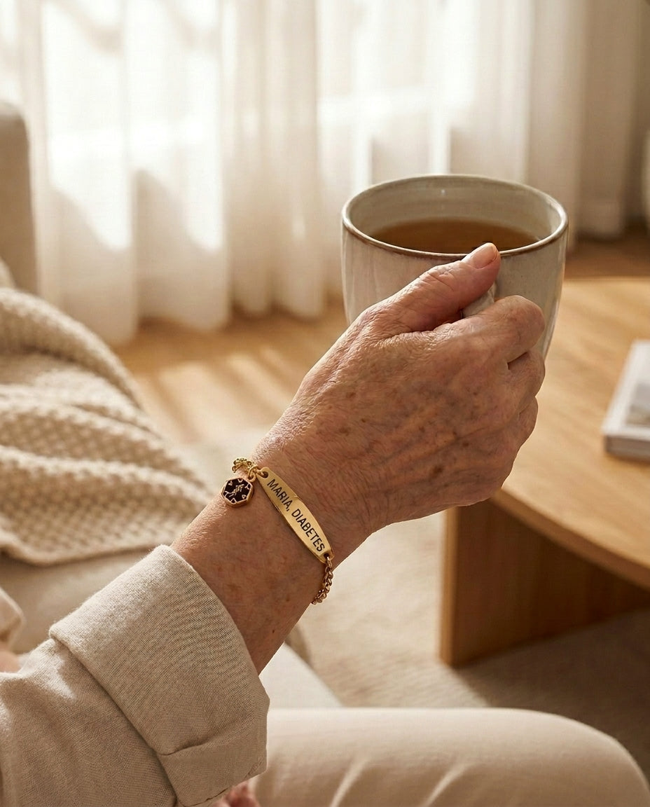 Medicinskt ID-armband - Personlig gravyr