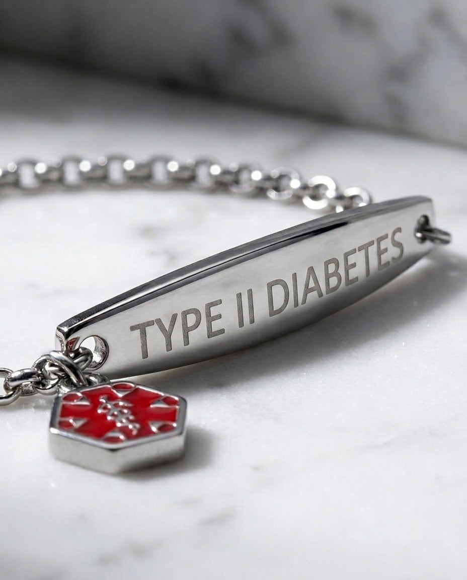 Medicinskt ID-armband - Personlig gravyr